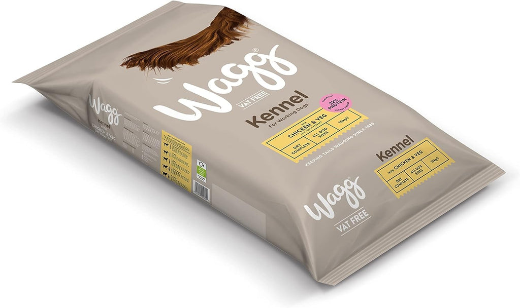 Wagg Kennel Complete Dry Adult Dog Food Chicken & Veg 15kg - Meaty Ingredients Come 1st