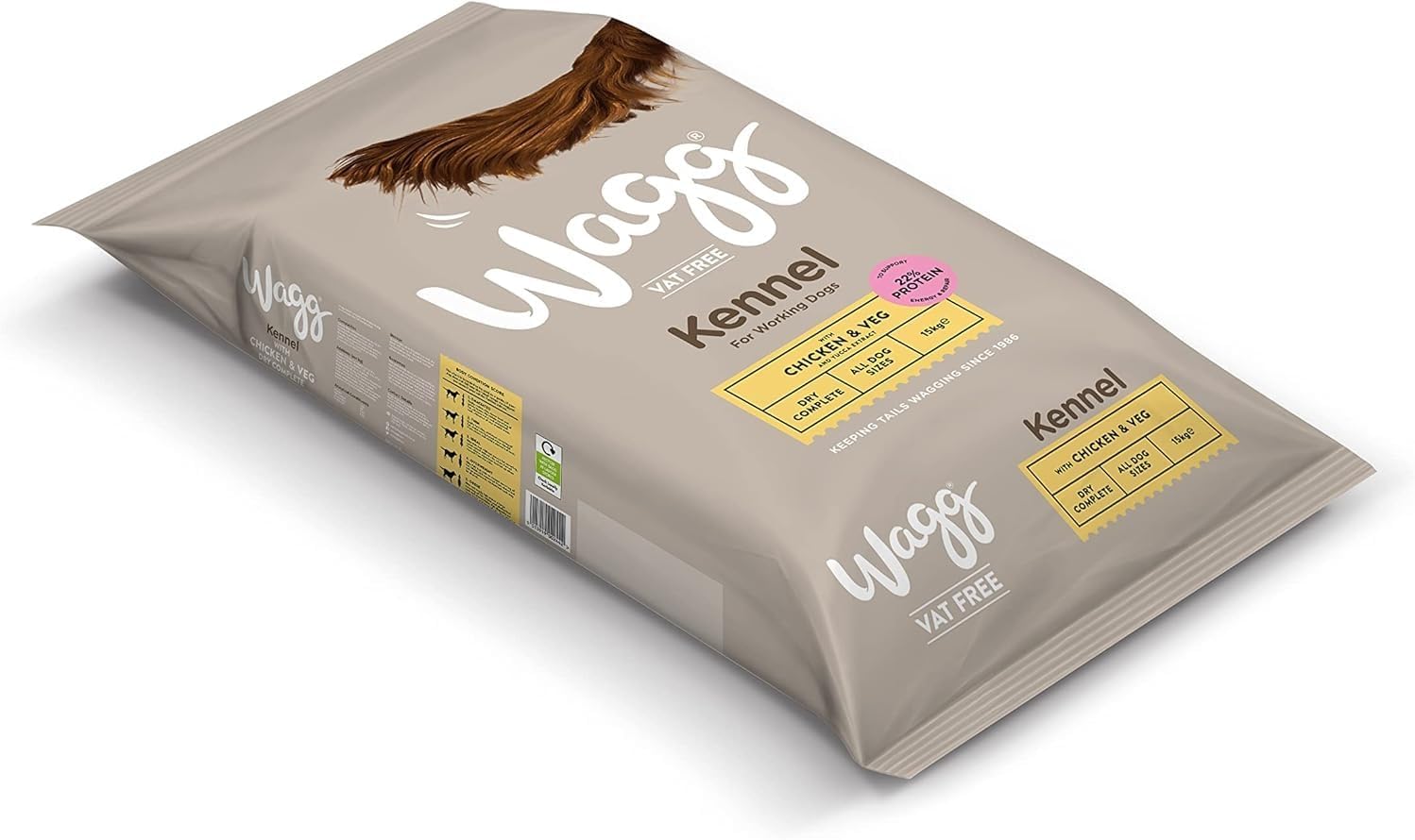 Wagg Kennel Complete Dry Adult Dog Food Chicken & Veg 15kg - Meaty Ingredients Come 1st