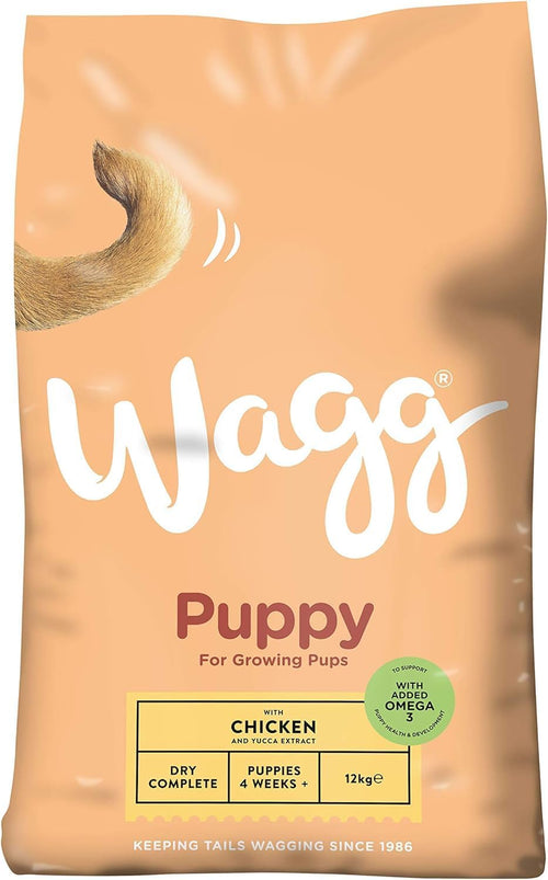 Wagg Complete Puppy Dry Dog Food Turkey & Rice 12kg - For Growing Puppies