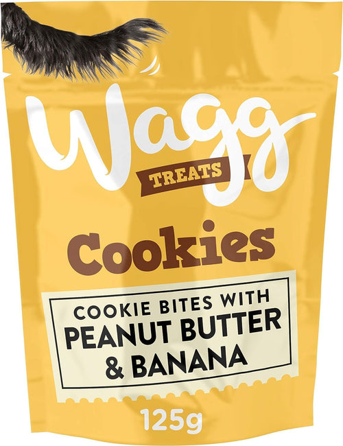 Wagg Cookie Bites Peanut Butter & Banana Dog Treats 125g (Pack of 7) - Oven Baked