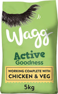 Wagg Active Goodness Complete Dry Adult Dog Food Beef & Veg 12kg - For All Active Working Dog Breeds