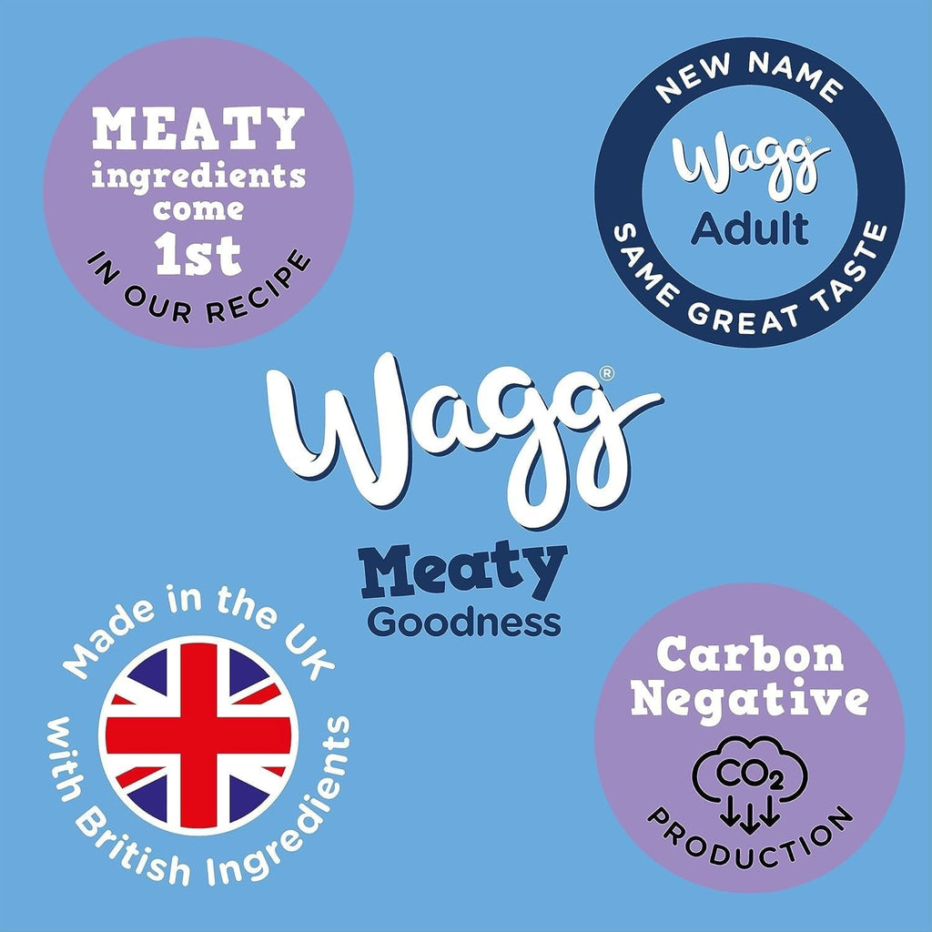 Wagg Meaty Goodness Complete Dry Adult Dog Food Beef Dinner 2kg (Pack of 4) - Meaty Ingredients Come 1st